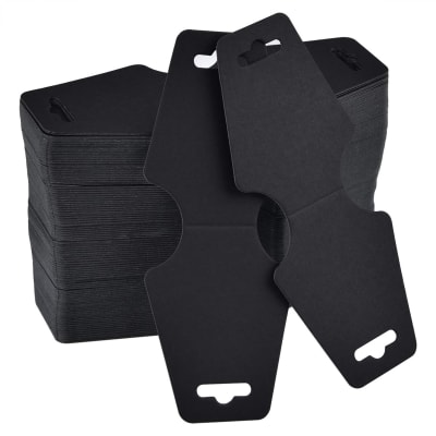 Tarjeta Colgar Cadenas/Collares/Aros Carton Negro (100 Unidades)
