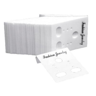 Exhibidor Aros Plástico Blanco 3,5 x 3cms (100 Unidades)