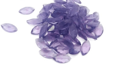 12x6mm Amatista Glass Marquis-Nave (Un)