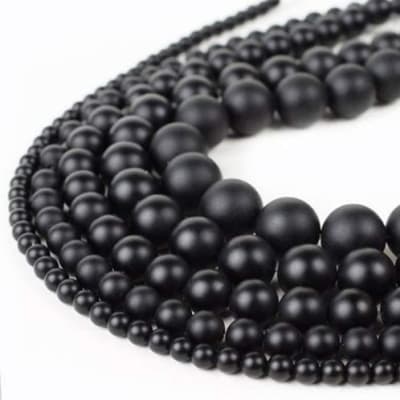 Onix Natural Opaco Redondo 8mm (Tira)