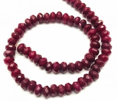 Agata Natural Roja Rondelle 8x6mm Facetada (Tira)1