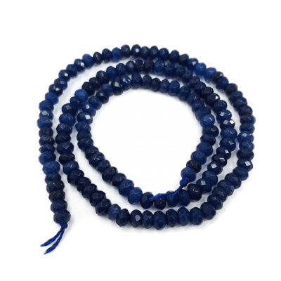 Cuarzo Azúl Natural 14x6mm Rondelle Facetada (Tira)1