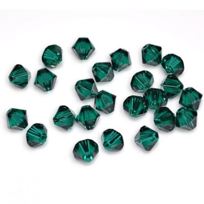 Bicono Punta Swarovski Esmeralda 4mm (6 Unidades)