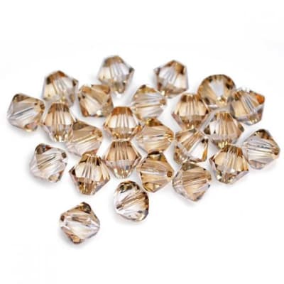 Bicono Punta Swarovski Golden Shadow 4mm (6 Unidades)