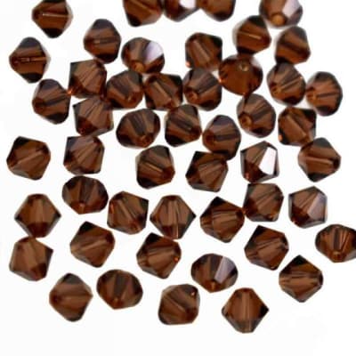 Bicono Punta Swarovski Topacio Humo 4mm (6 Unidades)