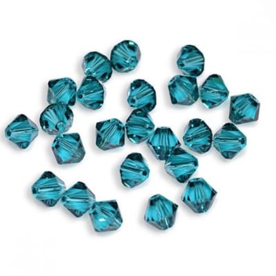 Bicono Punta Swarovski Circón Azúl 4mm (6 Unidades)