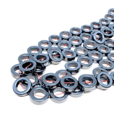 Hematita Donut 14mm (Tira)