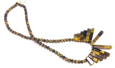 Set Piedras Collar 41 Piezas Ojo de Tigre (Set)