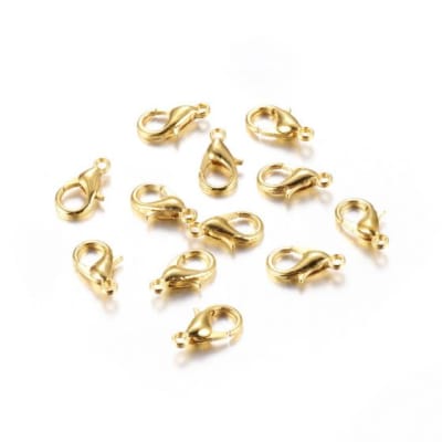 Broche Loro Dorado M (10 Unidades)