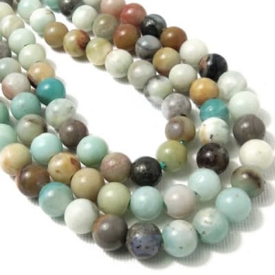 Amazonita Natural Redondo 10mm (Tira)