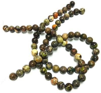 Jaspe Océano Oscuro 10mm Redondo (Tira)1