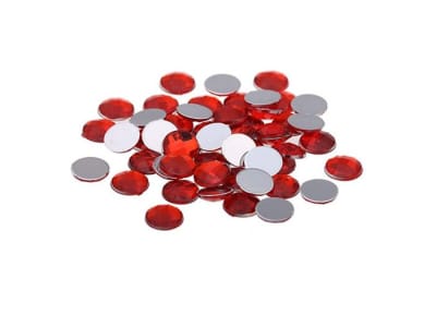 Strass Rojo Redondo 6.5mm (10 Unidades)