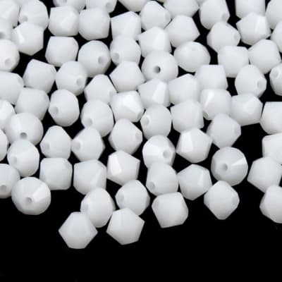 Bicono Punta Swarovski Blanco Opaco 4mm (6 Unidades)