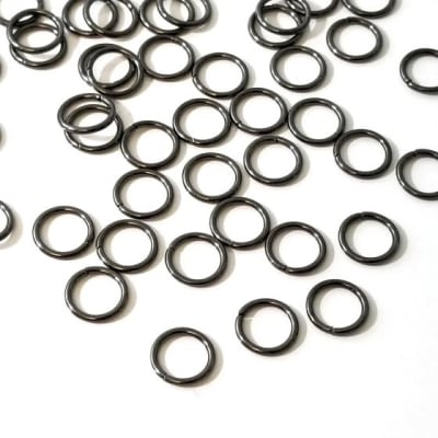 Argolla Metal Negra Redonda 6mm (20 gramos)