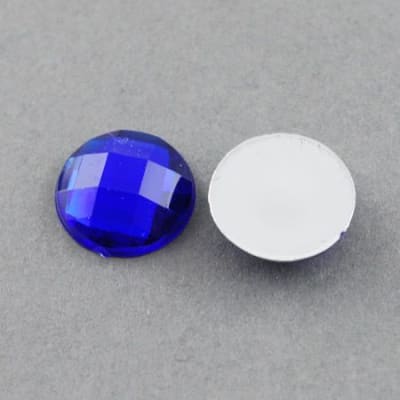 14mm Coubuchón Acrílico Azúl Redondo (10 Unidades)1