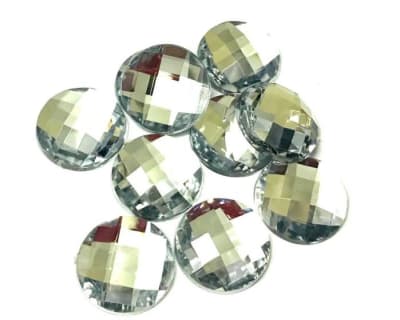 20mm Coubuchón Acrílico Transparente Redondo (10 Unidades)
