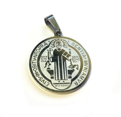 Colgante Acero Quirúrgico San Benito 28mm Nº114 (Unidad)1