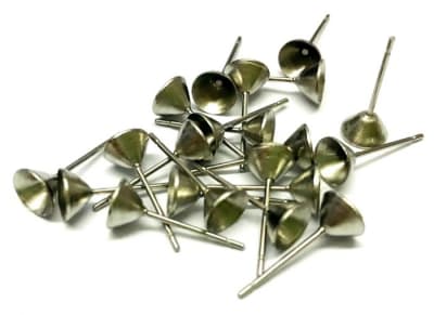 Base Aro Acero Quirúrgico Cono 6mm (Par)