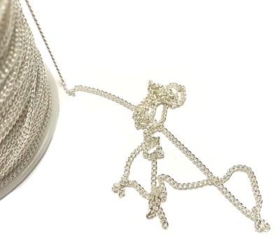 Cadena Metal Plateada Grumet 2mm (Metro)1