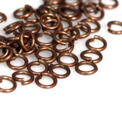 Argolla Metal Color Cobre Envejecido Redonda 8mm (20 gramos)1