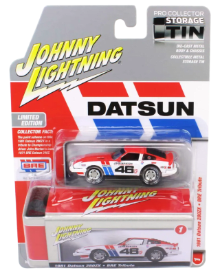 Datsun 280ZX 1981 BRE Tribute Pro Collector Storage Tin - Johnny Lightning1