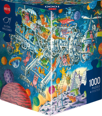 Puzzle 1000 Piezas + Poster Aliens Welcome - HEYE1