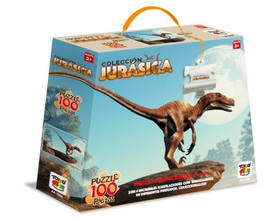 Deinonychus Antirrhopus Colección Jurásica Puzzle 100 Pzs - Toyng1