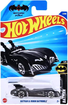 Batman & Robin Batmobile Negro 1/5 - Hot Wheels Basico1