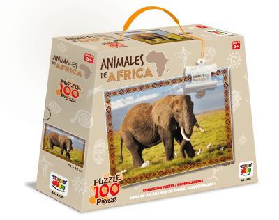 Elefante Animales De Africa Puzzle 100 Pzs - Toyng1