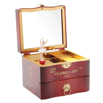 Caja Musical Classic Art Con Bailarina Cafe - Generico1