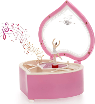 Caja Musical Corazón Rosa Pequeña - Generico1