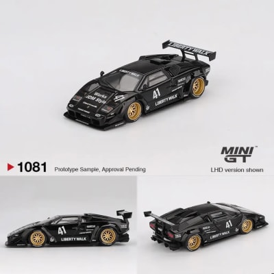 Lamborghini Countach LB-Works Black #1081 - Mini GT2