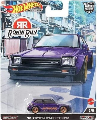Toyota Starlet KP61 1981 Ronin Run Car Culture 3/5 - Hot Wheels Premium1