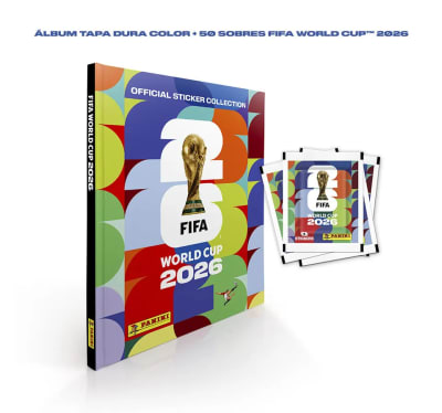 ÁLBUM TAPA DURA COLOR + 50 SOBRES FIFA WORLD CUP 20261