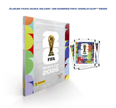 ÁLBUM TAPA DURA SILVER + 50 SOBRES FIFA WORLD CUP 2026 - Panini1