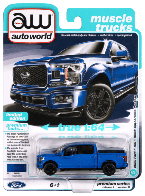 Ford F-150 Black Appearance Package 2020 Velocity Blue Muscle Trucks - Auto World1