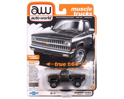 Chevy Silverado Stepside 1981 Medium Graystone Poly Muscle Truck - Auto World1