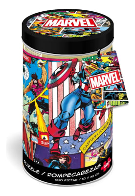 Puzzle 500 Piezas Marvel Avengers Tubo Metálico - Toyng1