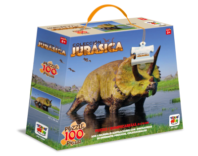 Puzzle 100 Piezas Triceratops Horridus Colección Jurásica - Toyng1