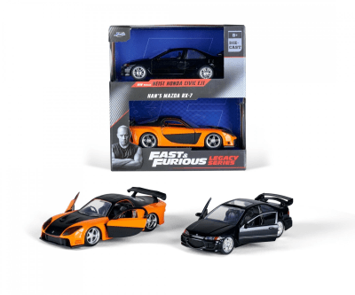Honda Civic EJ1 Heist & Mazda RX-7 De Han Legacy Series Fast & Furious 1:32 - Jada1