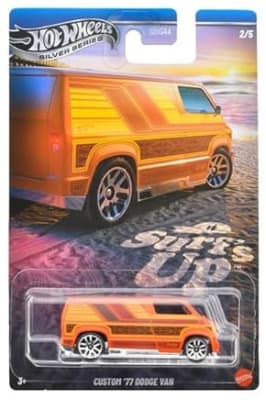 Dodge Van Custom '77 Silver Series Surf's Up - Hotwheels1