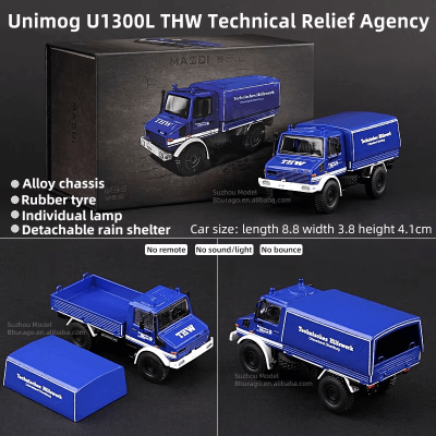 Camion de Emergencias Unimog U1300L THW Technical Relief Agency Blue TJ1 011 - Massdi1