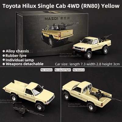 Toyota Hulix Single Cab 4WD (RN80) Yellow TYT3 906 - Massdi1