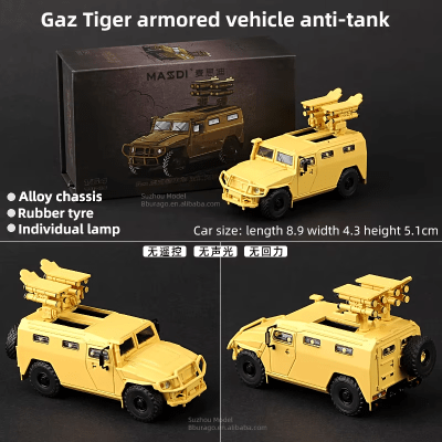 Militar Gaz Tiger Armored Vehicle Anti-Tank Yellow TJ1 010 - Massdi1
