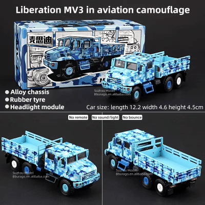 Camion Militar Liberation MV-3 con Camuflaje de Aviacion Blue 1:64 - Massdi1