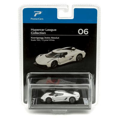 Koenigsegg Absolute Crystal White 1:64 Hypercar League - PosterCars1