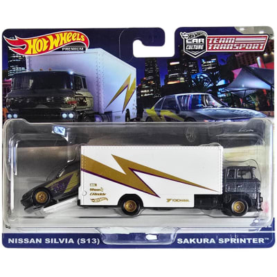 Nissan Silvia S13 & Sakura Sprinter Team Transport Car Culture #52 - Hot Wheels Premium1