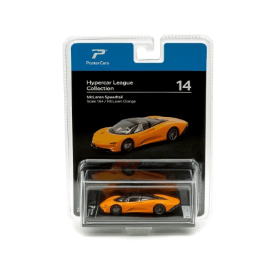 Mclaren Speedtail Orange 1:64 Hypercar League - PosterCars1
