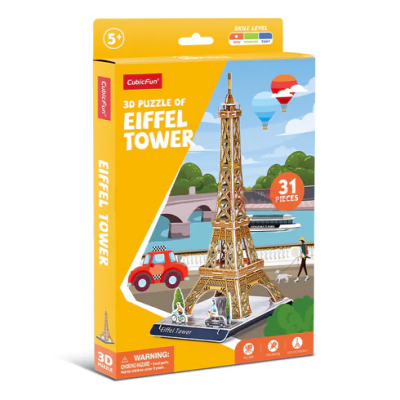 Eiffel Tower Pequeño Puzzle 3D - Cubicfun1