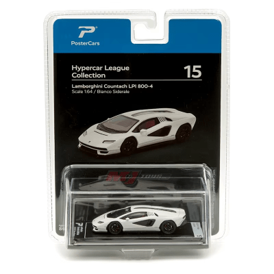 Lamborghini Countach LPI 800-4 Bianco Siderale 1:64 Hypercar League - PosterCars1